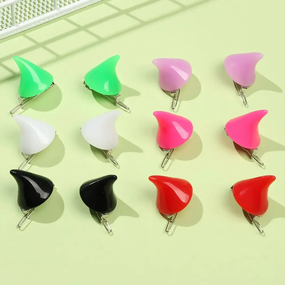 2 uds Chic Halloween estéreo diablo cuernos orejas Clip horquilla mujeres pasadores de pelo Cosplay accesorios para el cabello
