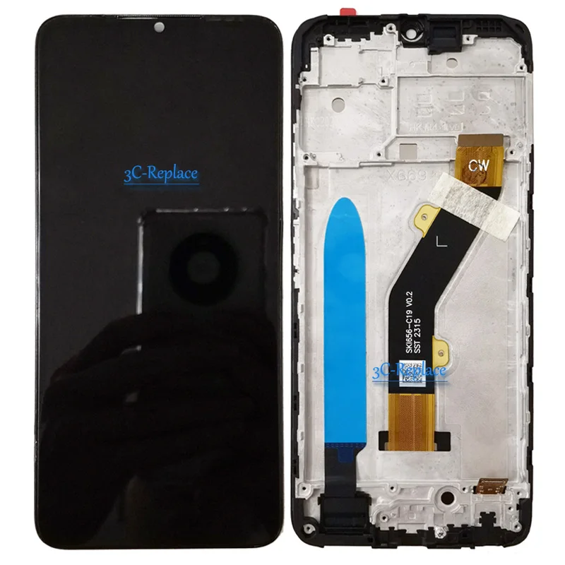 Black 6.56 Inch For Infinix Hot 30i X669 X669C Hot30i NFC X669D LCD Display Touch Screen Digitizer Assembly / With Frame