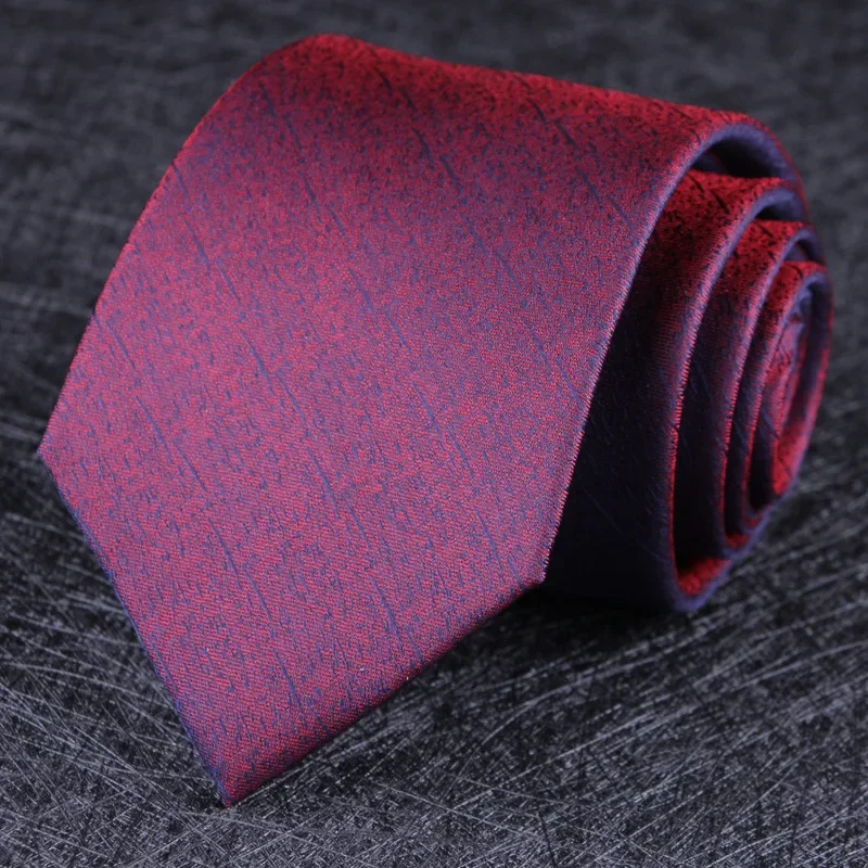 Wine red purple gradient men's tie formal silk mulberry silk business wedding zipper tie square scarf trend