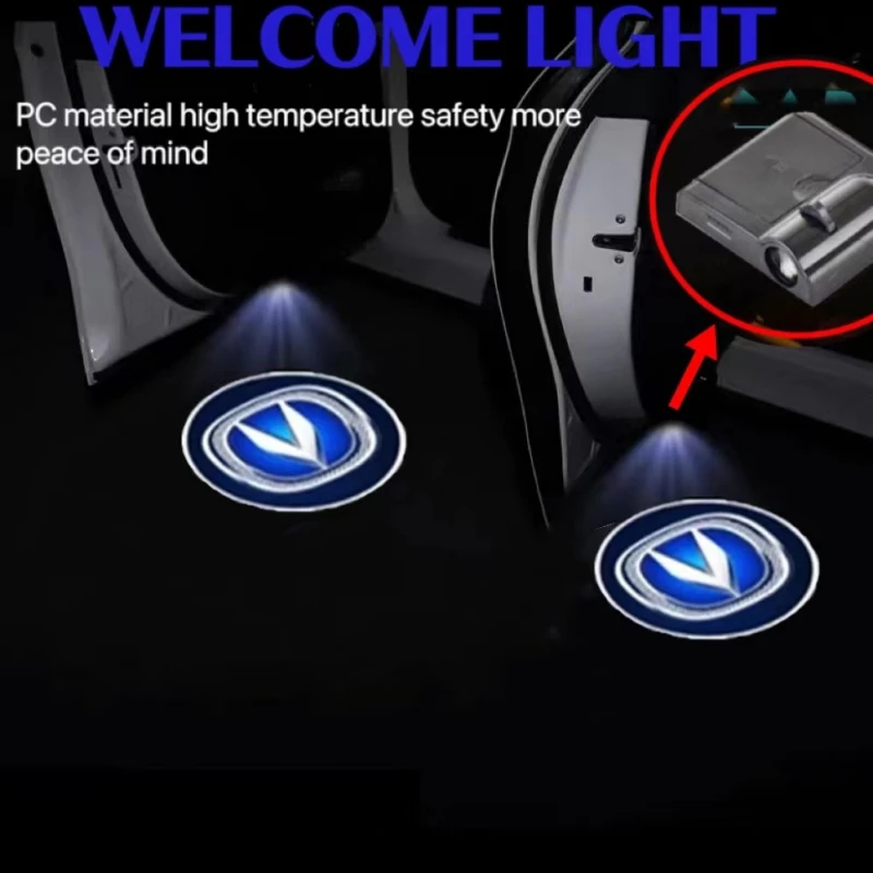 Для Changan CS15 CS75 CS95 EADO XT DT RAETON, лампа, теневой проектор, дверь автомобиля, приветственный логотип, автоматические улучшенные аксессуары Для Changan CS15 CS75 CS95 EADO XT DT RAETON, лампа, теневой проектор, дверь автомобиля, приветственный логотип, автоматические улучшенные аксессуары