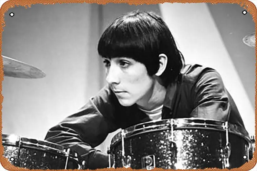 Panneau en métal - Keith Moon Ready Steady Go! Plaque décorative pour café, bar, maison - aluminium