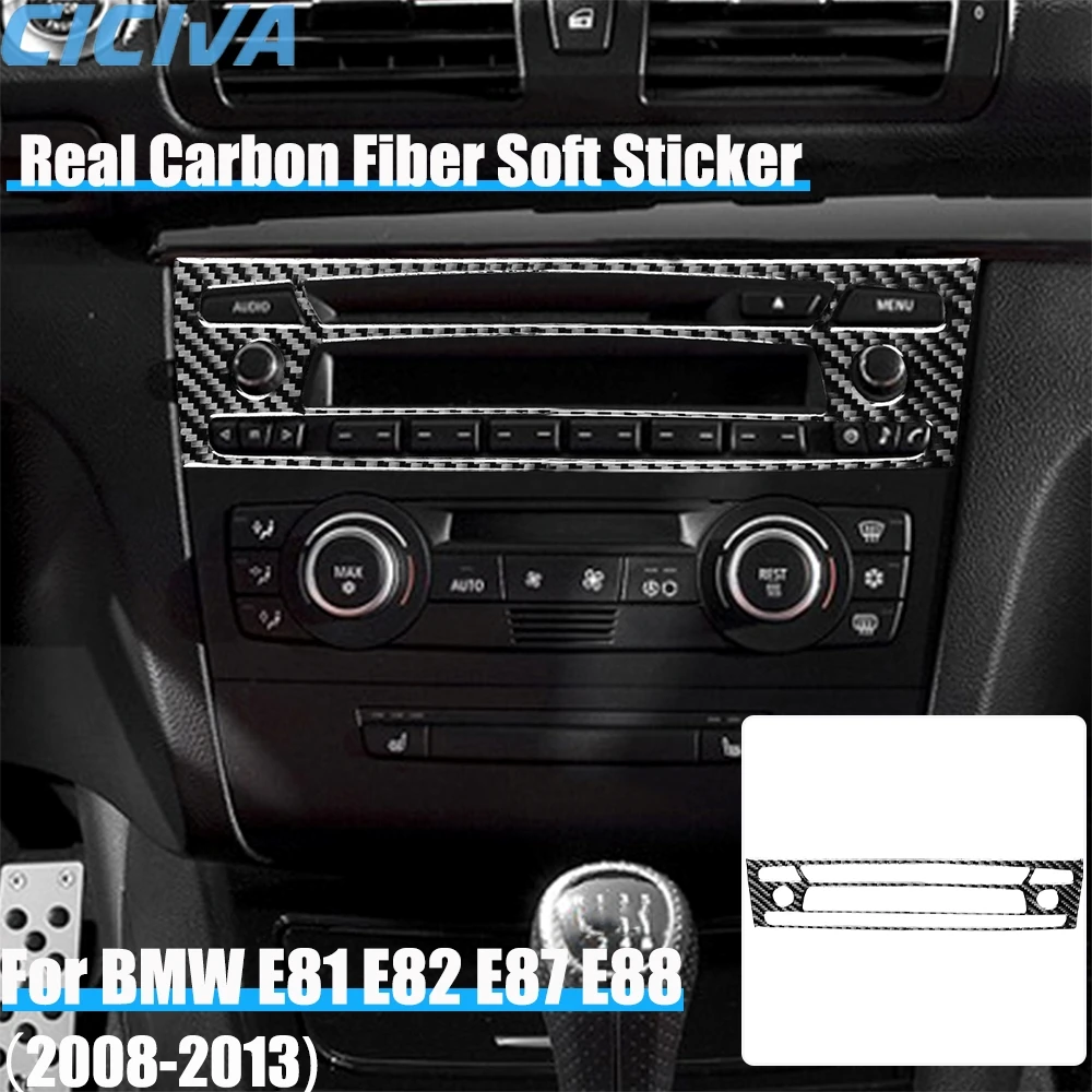 

Автомобильные аксессуары из углеродного волокна, крышка радиопанели, мягкая наклейка для BMW E81 E82 E87 E88 1 серии 2008 2009 2010 2011 2012 2013