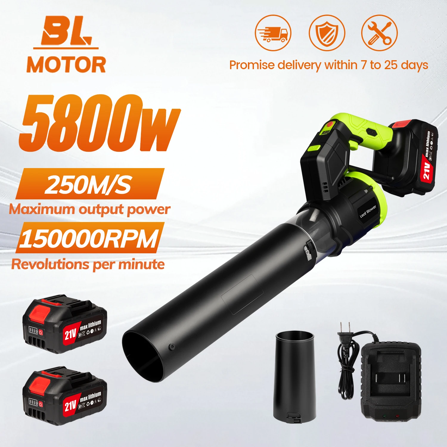 

2 IN1 150000RPM Brushless Electric Turbo Blower Jet Fan 180° Adjustable Leaf Blower Dust Blowing Tool For Makita 18V Battery Pin