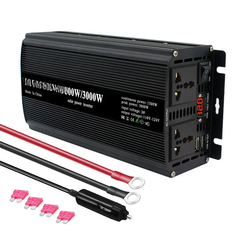 

1500W/3000w dual voltage 12/24V-72V to 110V-240V inverter