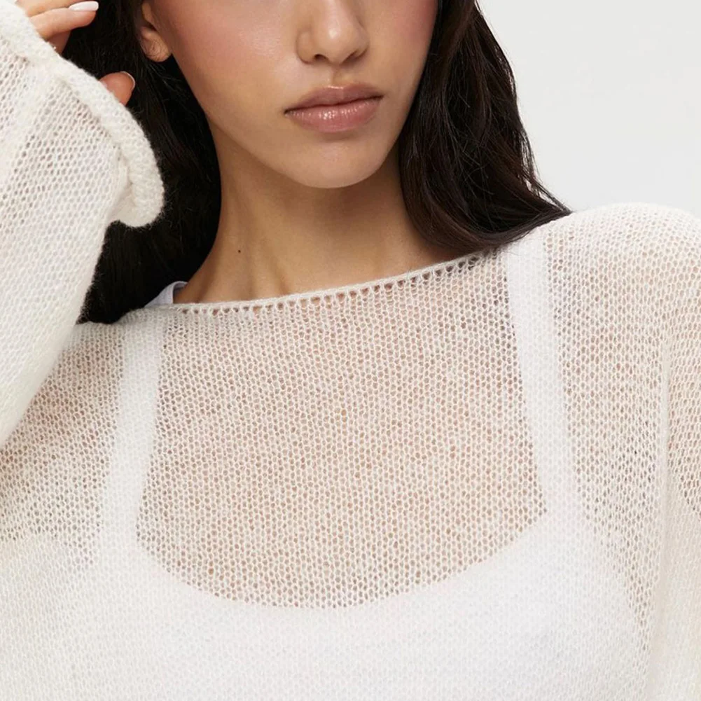

Ladies' Comfortable and Stylish Knit TShirts designed with a Trendy Hollow Look Perfectly Suited to the Season
