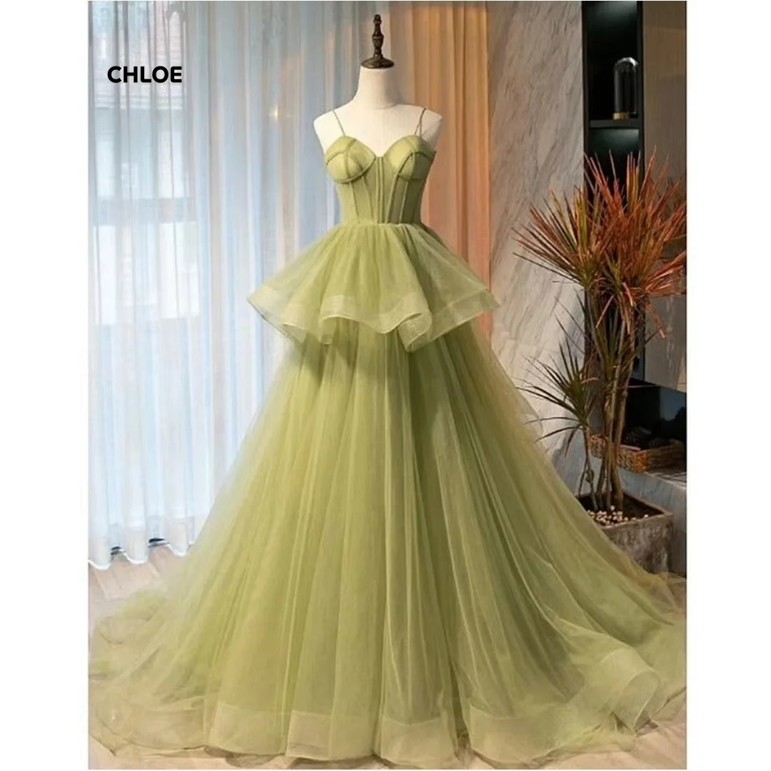 

Элегантные вечерние платья Line A для женщин: индивидуальный пошив, без рукавов, зеленые бальные платья для особых случаев