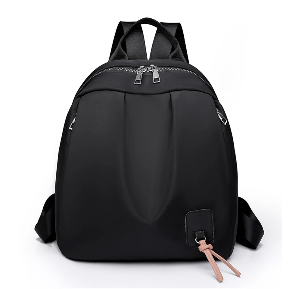 Waterproof Nylon Women Backpack Zipper School Bag For Teenagers Female Small Backpack Shoulder Female Rucksack