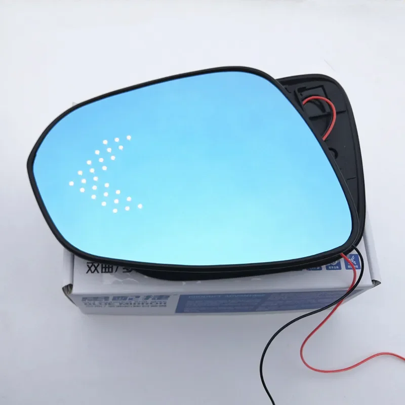 

Custom for Tesla Model 3 Model Y Left and Right with Heating and Turn Signals Glass Reverse Mirror Large View Blue Mirror