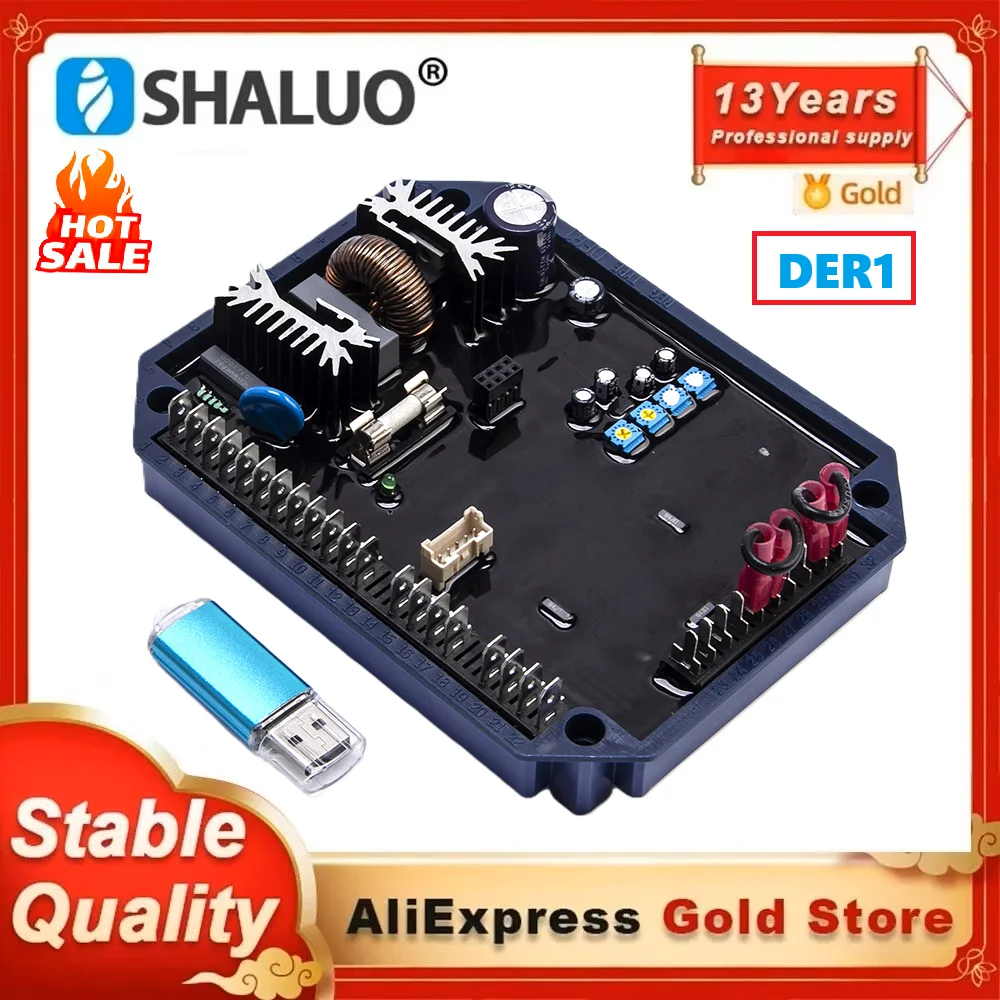 Factory Direct DER1 AVR Automatic Voltage Regulator For Mecc Alte Generator Parts Alternator Excitation Stabilizer Adjuster