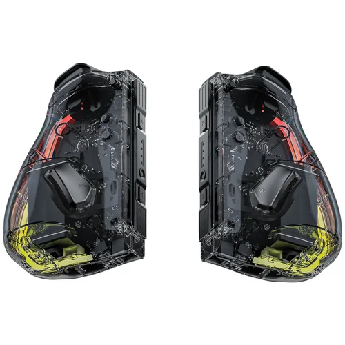 Imagen 2 del producto Mando inalámbrico de estilo transparente para Switch/OLED con vibración de doble motor, teclas macro. Controlador para Switch Lite