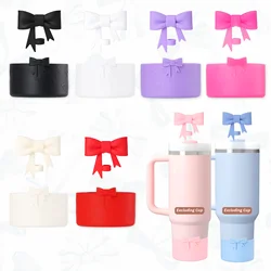 2 Pcs of cups accessories,silicone covers for cups 40 oz and 30 oz glass cups, black, red, blue, pink, rose red, milky white