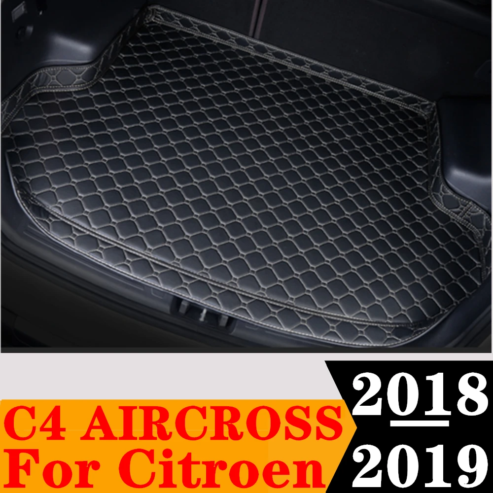 High Side Car Trunk Mat For Citroen C4 AIRCROSS 2019 2018 Tail Boot Tray luggage Pad Rear Cargo Liner Carpet Protect Cover Parts