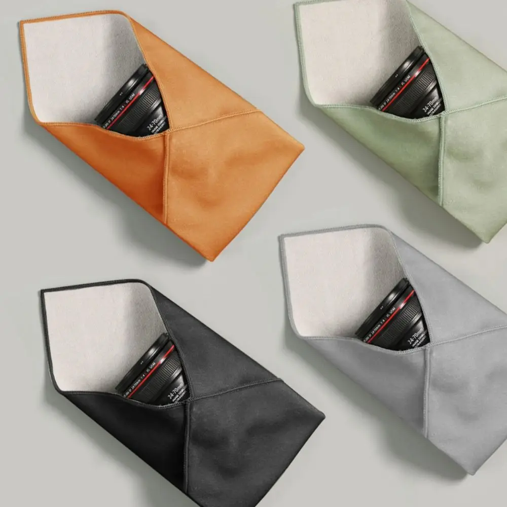 Folding Cloth Self-adhesive Camera Storage Bag Plush Wrapping Cloth Photography Camera Protective Wrap Wear Resistant