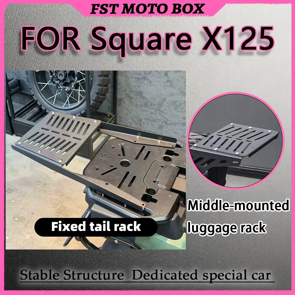 FOR Adjustable Retractable Middle Rear Luggage Stand for Square X125 Motorcycle Top Case Carrier Sliding Design Refit Parts