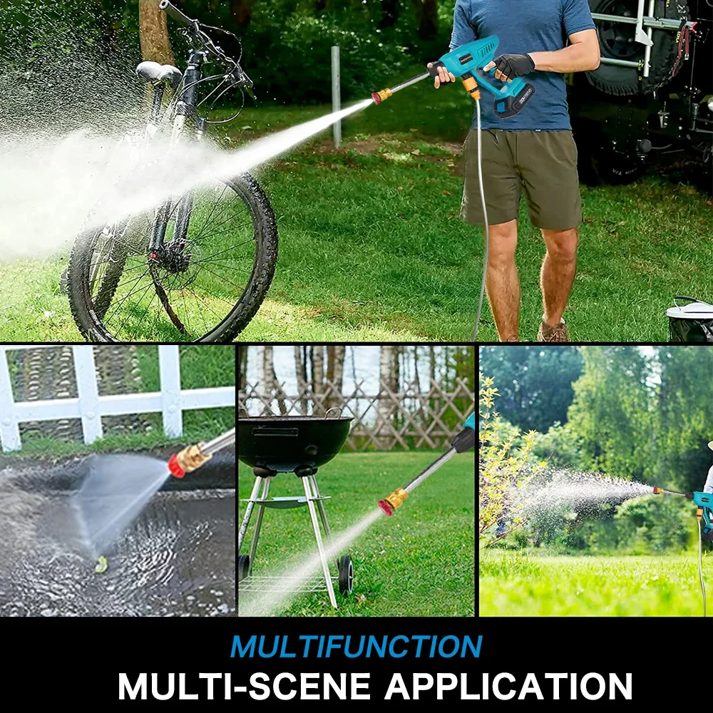 Wireless High Pressure Car Wash Washer Gun Foam Generator Water Gun Spray Cleaner Car Washing Machine For Makita 18V Battery