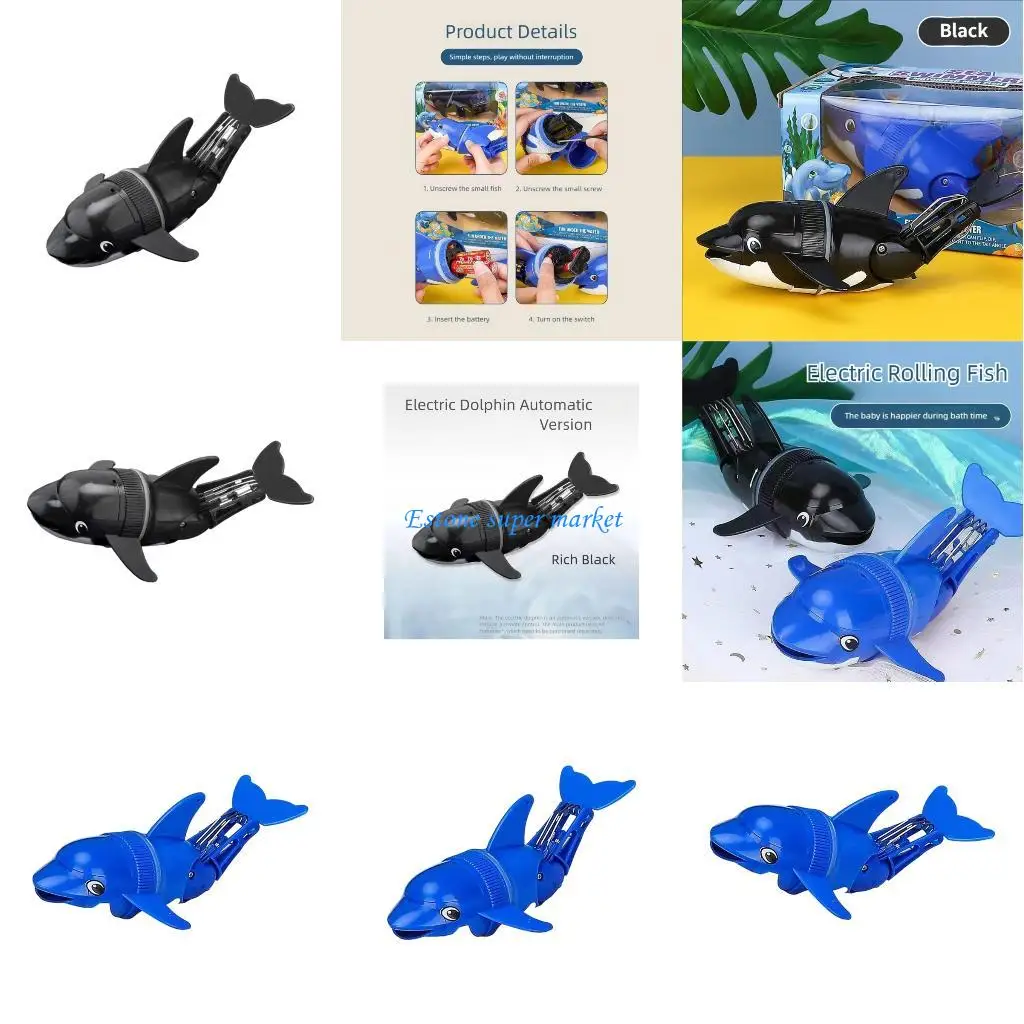 090B Automatyczna zabawka do kąpieli w kształcie delfina na baterie Zabawka wodna dla dzieci w wieku 3+
