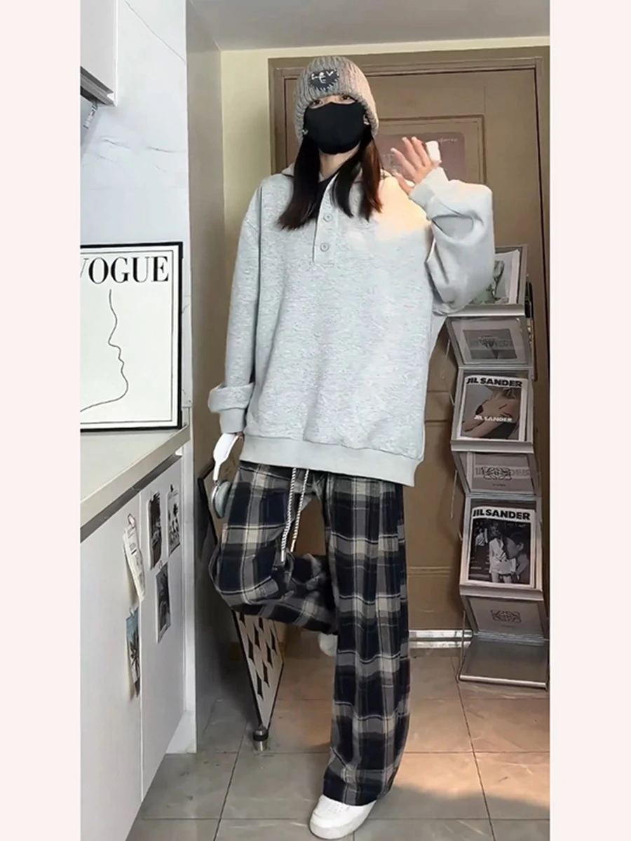 

Мужская толстовка с воротником-хенли, весенне-осенняя, в американском стиле, свободного кроя, повседневная, плотная, свободная верхняя одежда