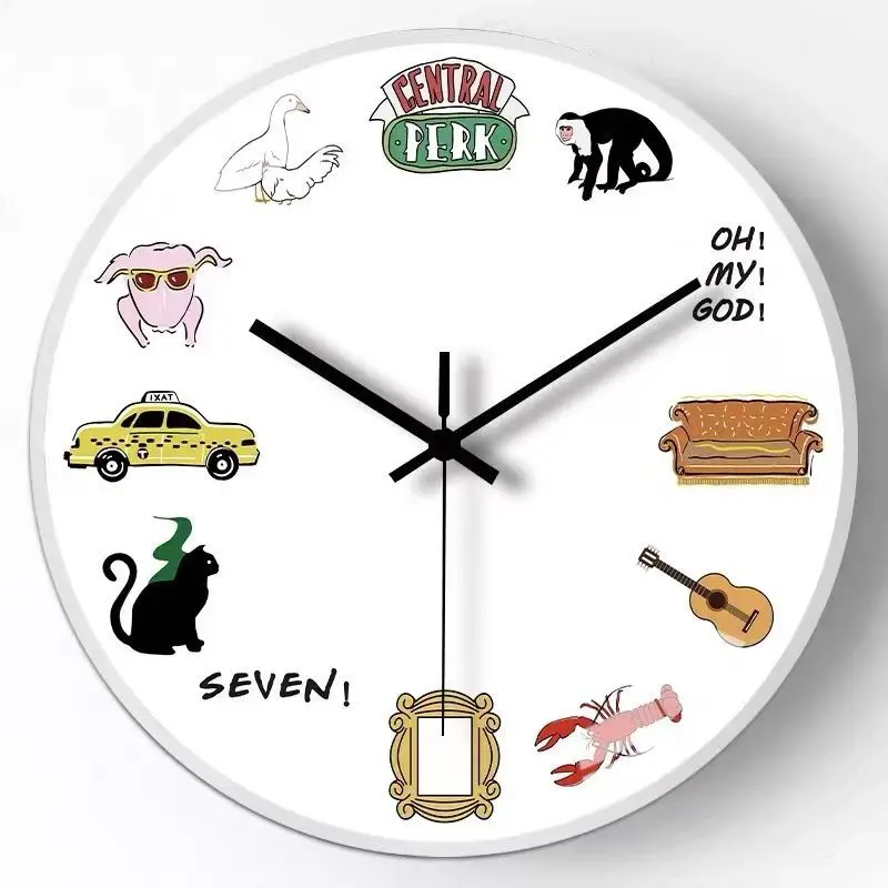 Friends Central Perk Wall Clock TV Show Coffee Fashion Watches Living Room Home Decor Men Women Fans Gift