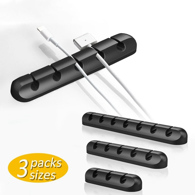 1ชิ้นตัวจัดการสายไฟที่หนีบสายเคเบิ้ล & ตัวยึดสายเมาส์แบบมีสาย1ชิ้นเมาส์สำหรับเล่นเกมส์แบบเงียบ