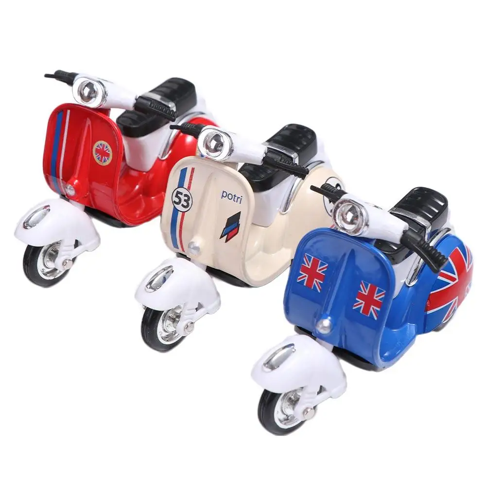 Draagbare pull-back motorfiets model gegoten miniatuur mini motorfiets traagheid voertuig speelgoed simulatie motorfiets speelgoed kinderen speelgoed