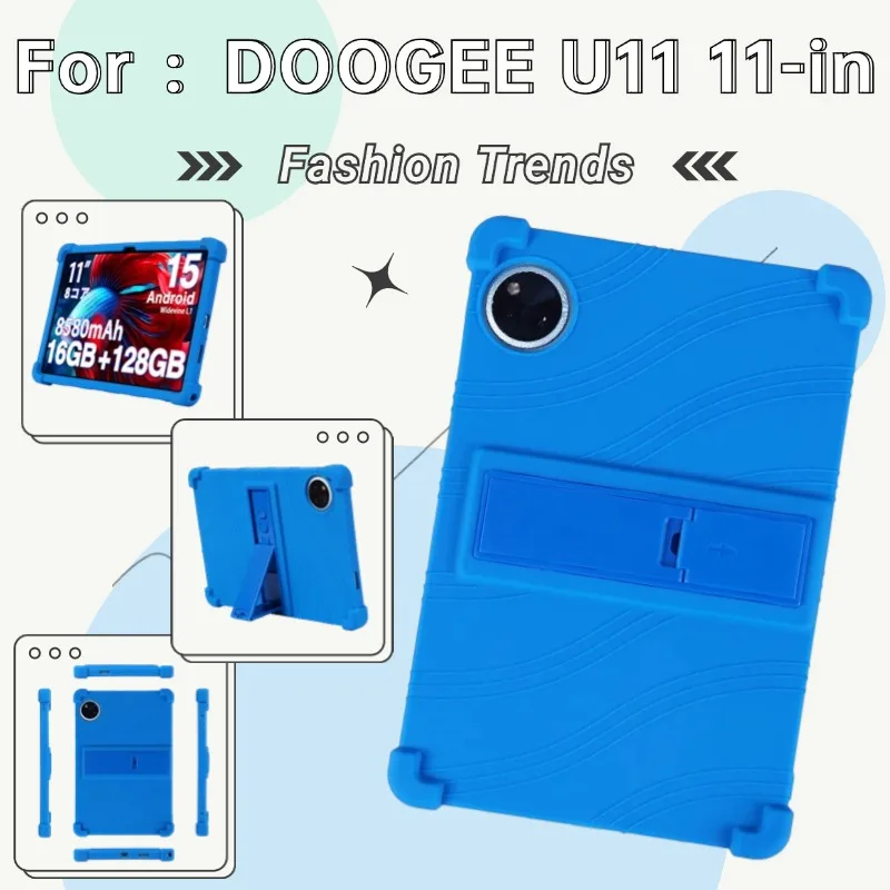 

Чехол для DOOGEE U11/U11PRO, 11-дюймовый мягкий силиконовый портативный чехол для планшета с противоударной подставкой