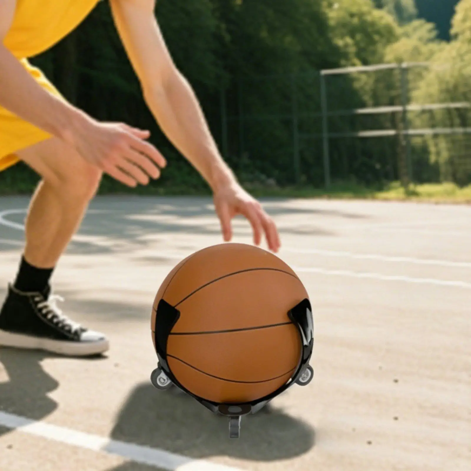 

Dribbling Sliding Clamp Low Center Basketball Practice Equipment Agility Tool for Mini Basketball Rim Training