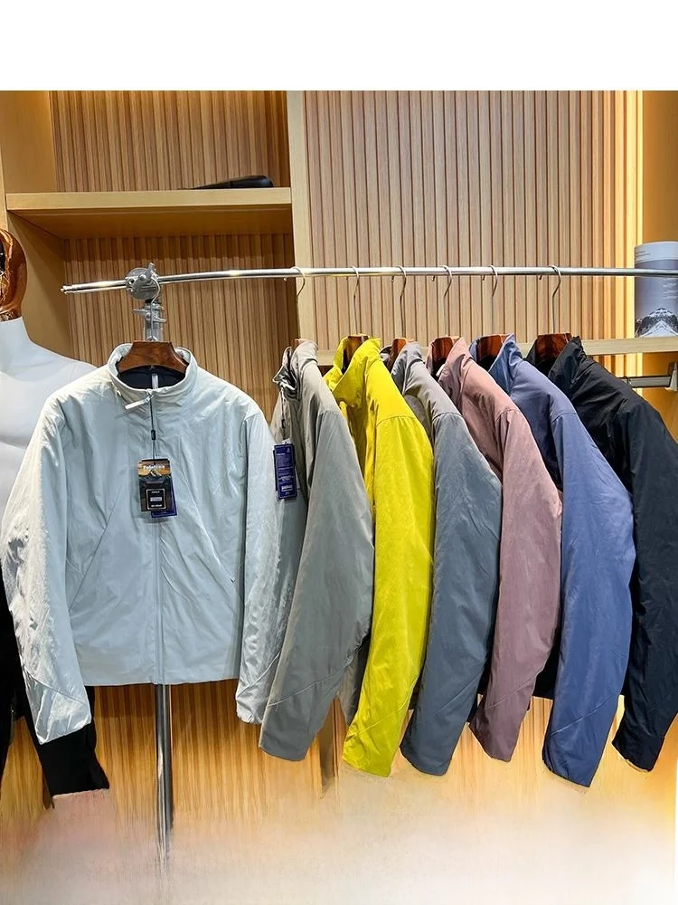 

Busin Sle Lightweight Warm Windproof Cotton Jaet Stand Collar Outdoor Fly Bird Autumn Winter Coat Youth Casual Faion