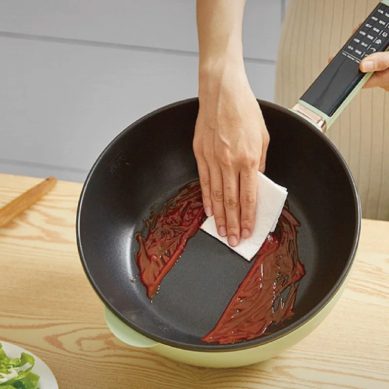 4L متعددة الوظائف مقلاة كهربائية الذكية غير عصا وعاء طباخ كهربائي مقلاة كهربائية سعة كبيرة إناء/ قدر 1400 واط