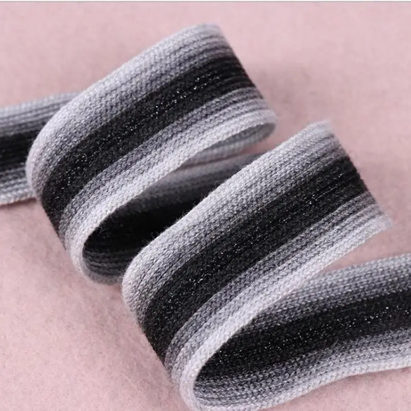 4.5Cm clothes widening stripes gradual change horizontal pull micro elastic knitting strips DIY clothing accessories