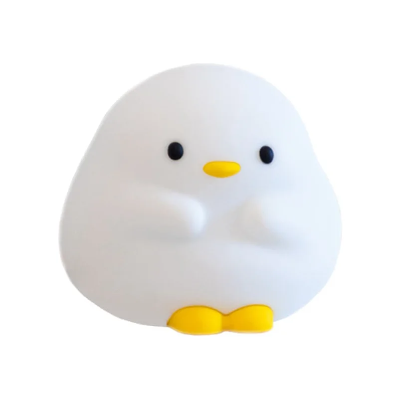 

AB46-Duck Night Light, Cute Duck Lamp,Squishy Silicone Nightlight With 30 Minutes Timer, Rechargeable Bedside Lamp With Touch Du