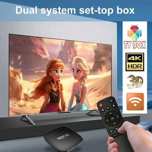 Imagen 2 del producto Dispositivo de Streaming 4K MX10, WiFi 2.4G, Android TV Box 1GB 8GB BT5.0, Google TV 2025, TV Box Más Popular, Compatible con 24 Idiomas