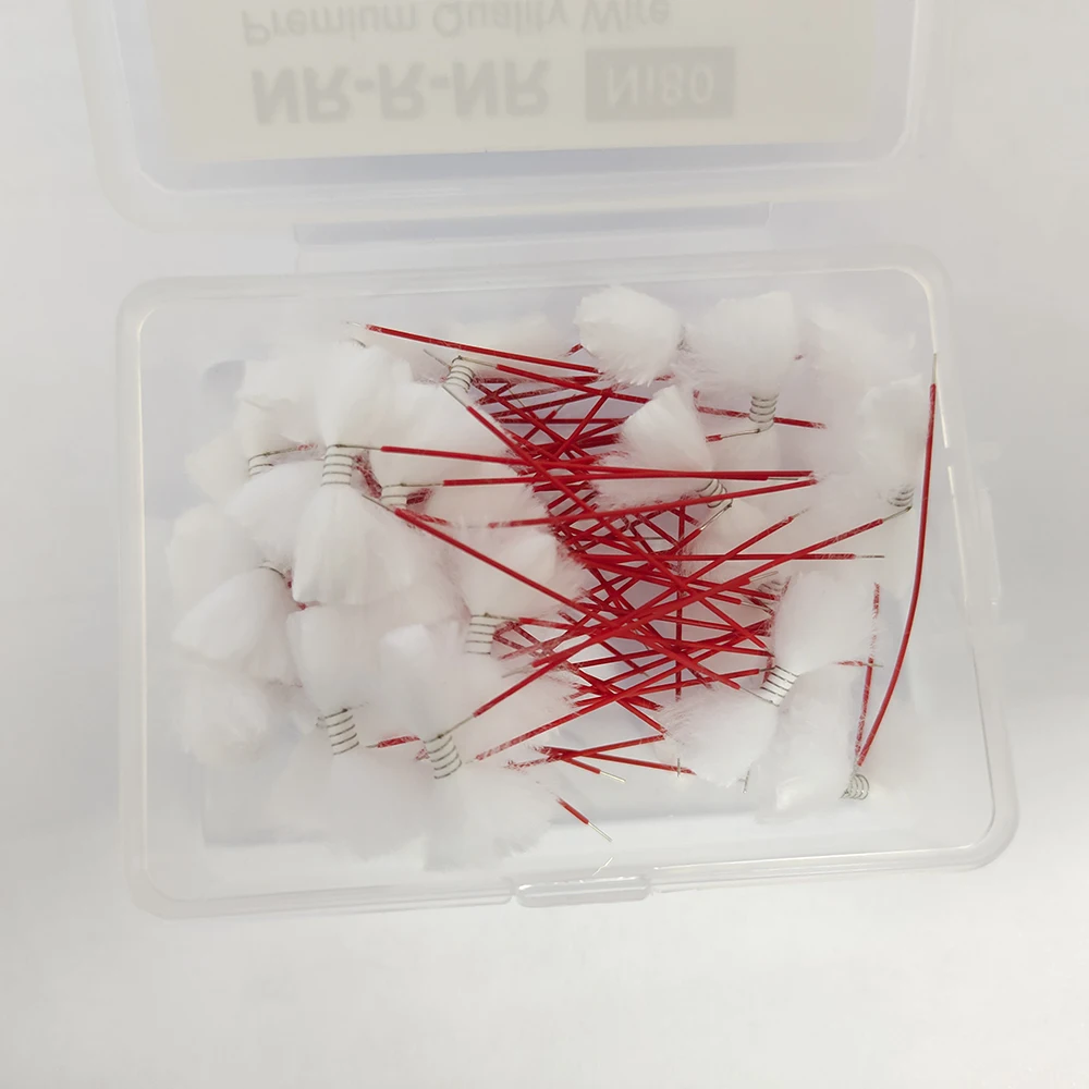30pcs NR-R-NR Fio Ni80 1.8ohm34AWG 5R ID2.0mm com fio de algodão de qualidade premium