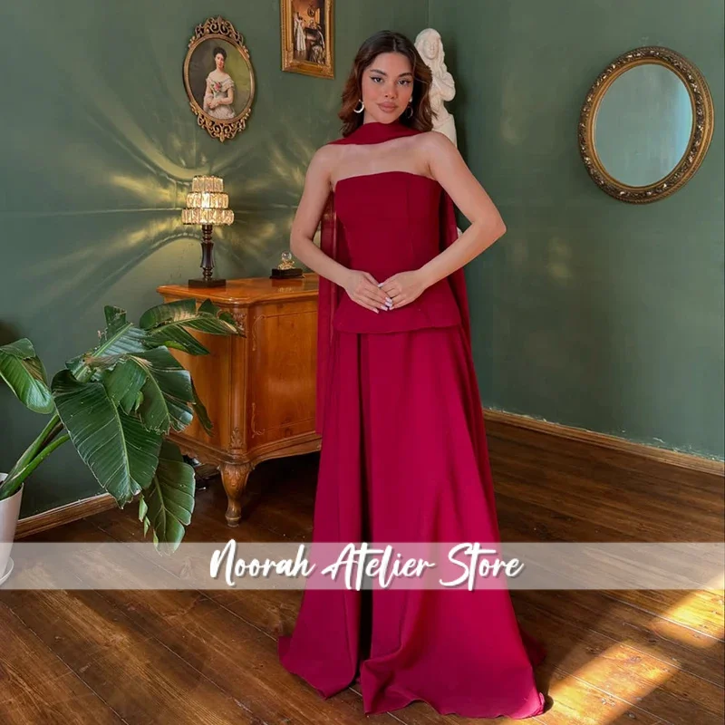 Vestido de noche elegante sin tirantes de gasa Aline para mujer, vestido largo Formal de lujo para dama de honor, graduación, boda, fiesta, personalizado, 2025