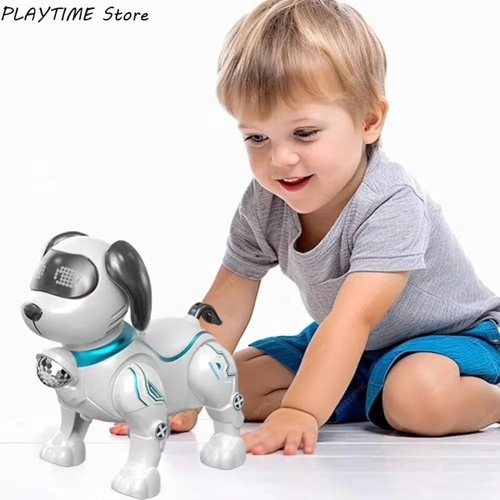 Programmable Intelligent Music Robot Dog Smart Walking Dancing Electronic Robot Dog Touch Control With Light RC Robot Dog