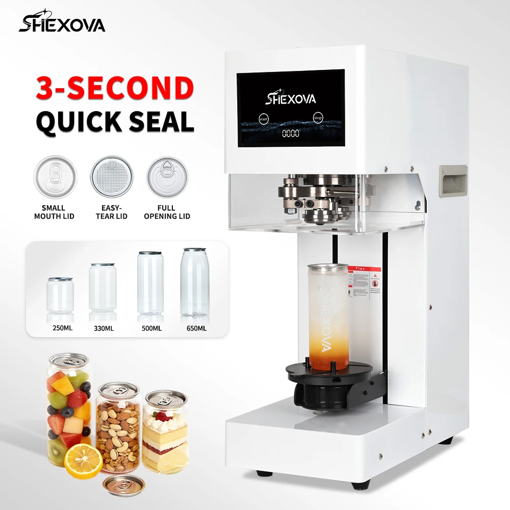 

Commercial Electric Full Automatic Plastic Can Sealing Machine for Beer Juice Pet Can Sealing Machines Beverage Bubble Tea