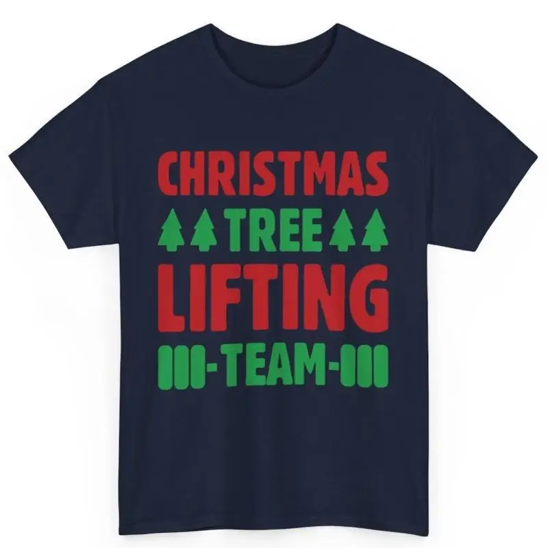 

Забавная хлопковая футболка для подъема рождественской елки, спортивная футболка для спортзала S