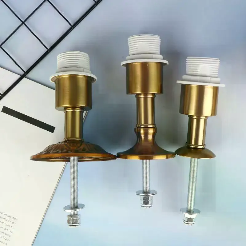 Desk Lamp Holder Fixed Base E27 Screw Lamp Mouth Metal Iron DIY Lighting Accessories DIY Desk Lamp Components Lampshade