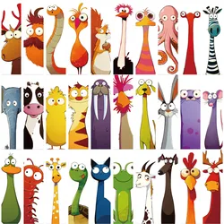 30pcs Funny Animal Bookmarks Cartoon Reading Pages Book Labeling Decoration Students Creative Gifts DIY Page Bookmarks