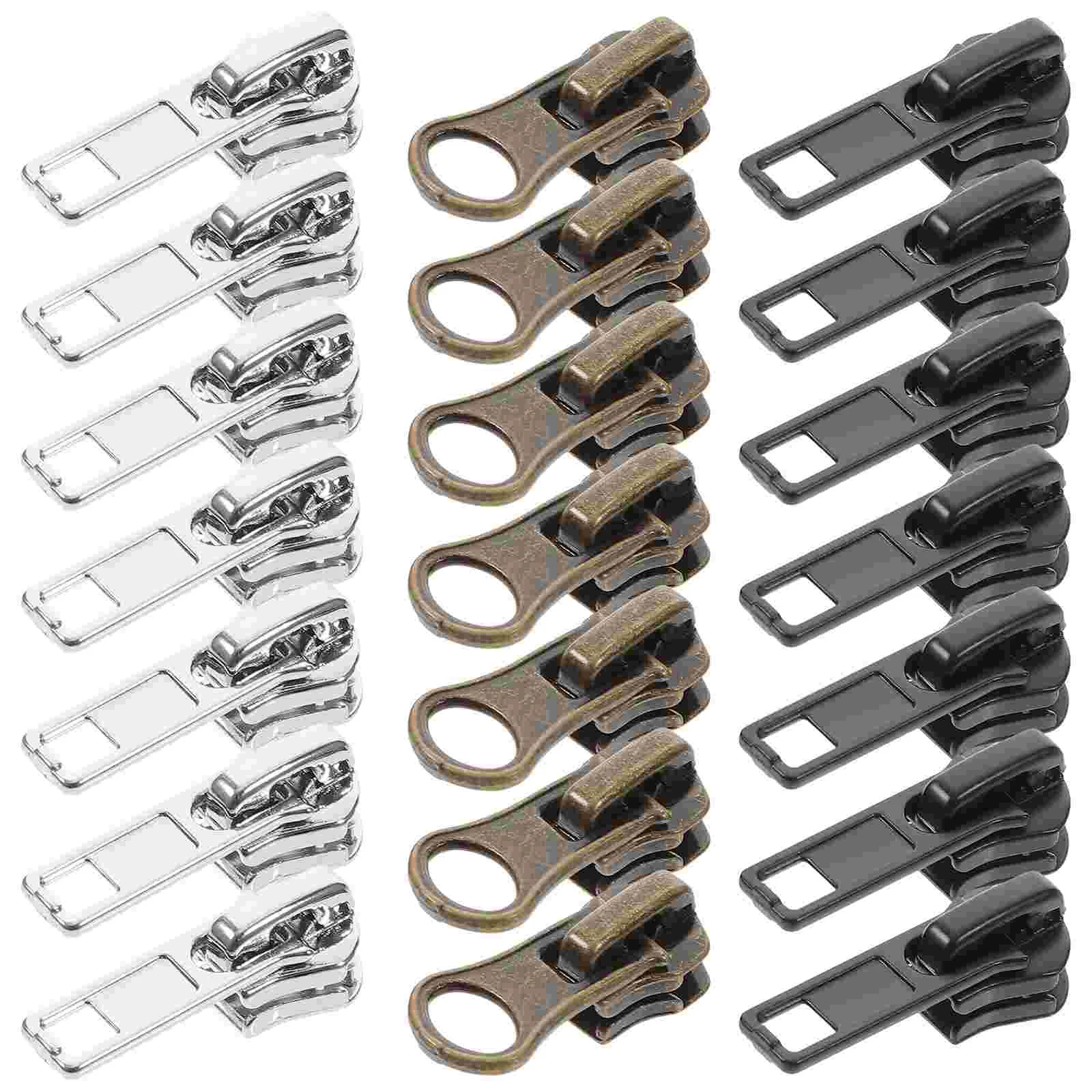 57 Pcs Zipper Replacement Slider Multi-purpose Heads Suite Repair Kit DIY Pulls Universal Handbag Child