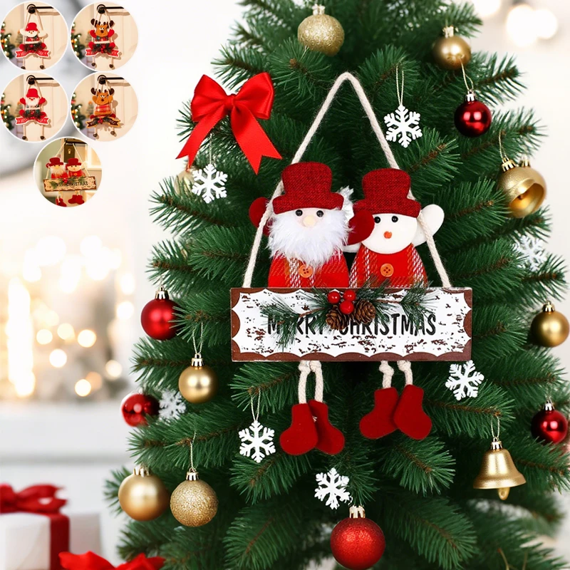 

Christmas tree Decoration Santa Claus Snowman Elk Hanging Pendant Home atmosphere scene decoration accessories articoli natalizi