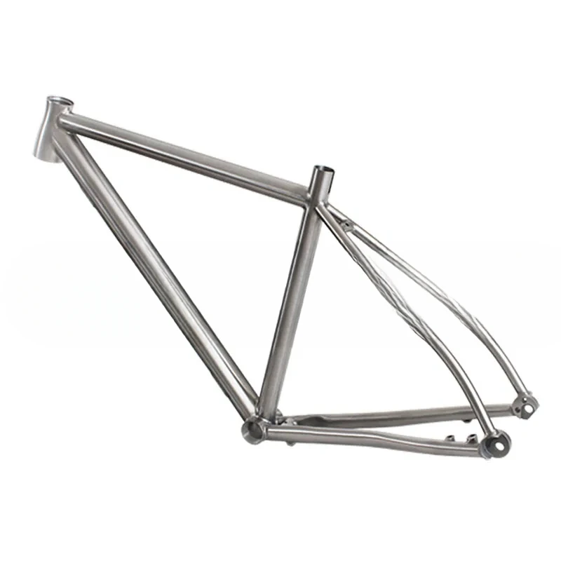 

Wholesale Titanium Alloy Gravel Bike Frame Lightweight Metal Construction for Mountain and Road Bicycles with BSA BB