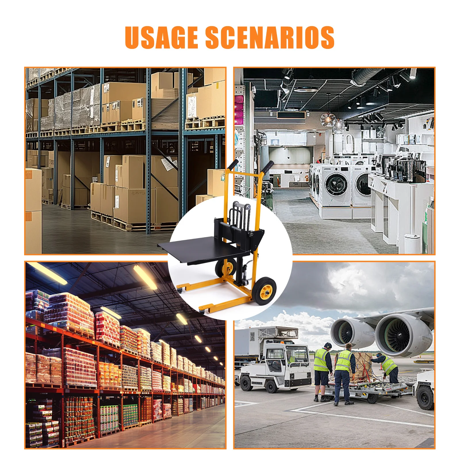 رافعة شوكية صغيرة المحمولة البليت جاك الجدول عربة ارتداء مقاومة اليد دفع تحميل عربة شاحنة البليت دوللي للأغراض التجارية والصناعة #1
