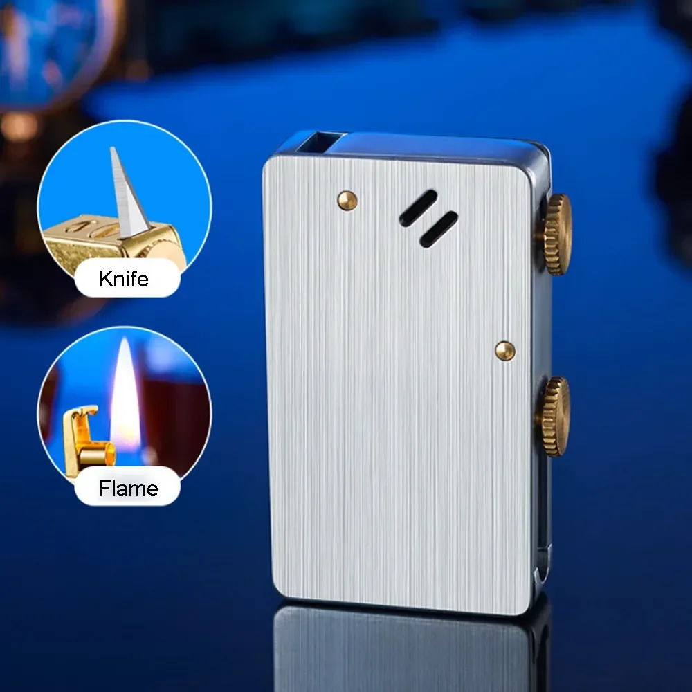 Multifunctional Metal Windproof Kerosene Lighter, Oil Gasoline, Retro Petroleum Lighters, Smoking Accessories, Gadgets for Men