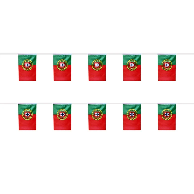 

SKY FLAG Portugal bunting flags 14x21cm 20pcs/lot Portugal String flags Pennant Banner for Festival Party decoration