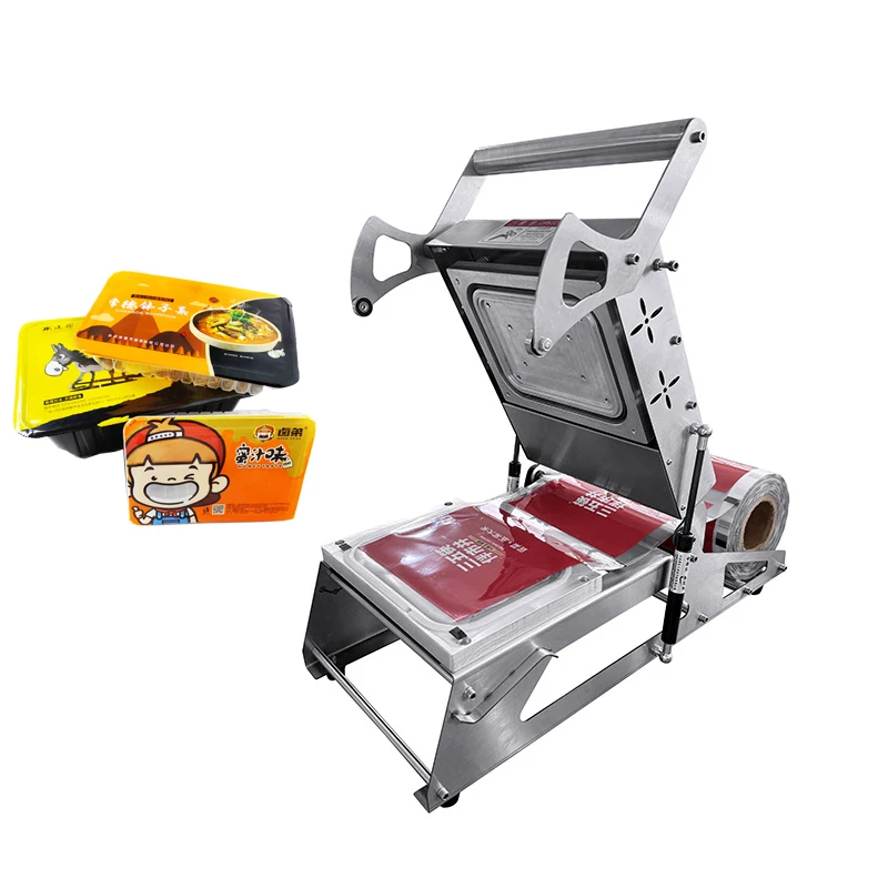 

Manual Plastic Trays Packing Sealer For Food Takeout Packaging Lock Fresh Box Sealing Machine