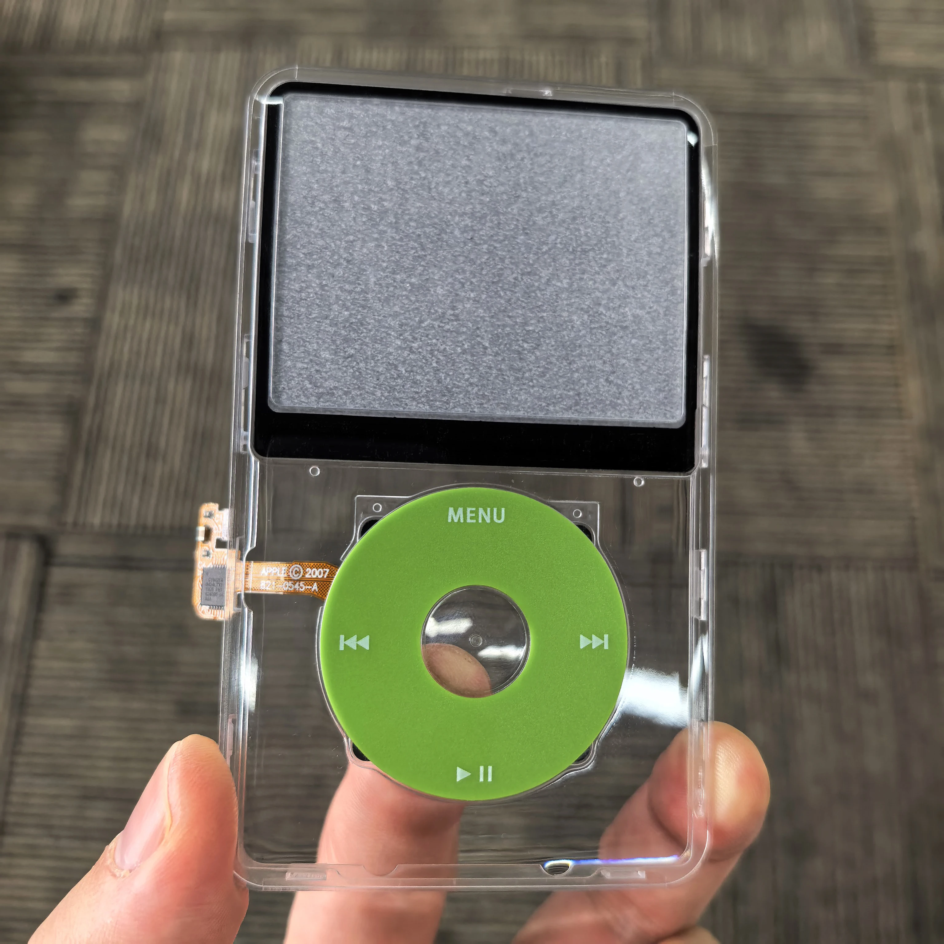 Clear Faceplate Transparent Front Housing Case with Clickwheel Flex Button Kit For iPod Classic 6th 7th Gen 80GB 120GB 160GB image 3
