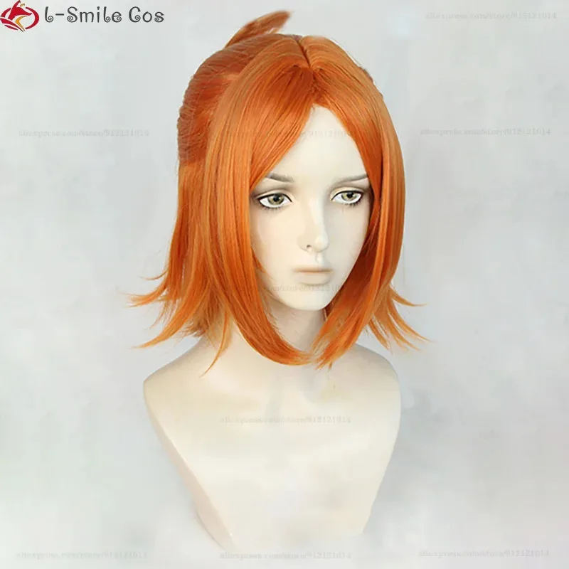 

2025 Game ES 2wink Hinata Aoi Yuta Косплей Короткие оранжево-желтые термостойкие синтетические парики для вечеринок + шапочка для парика