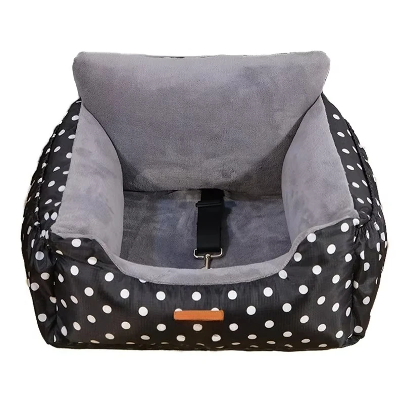 

Luxury waterproof pet dog cat car seat cushion cover Oxford nylon polyester belt animal pattern safety belt travel bed