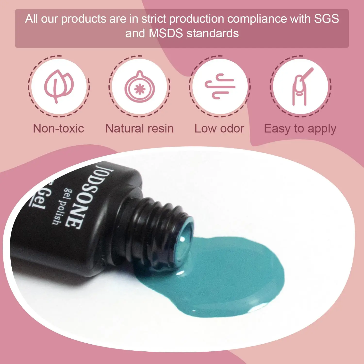 60-Piece Gel Nail Polish Kit with UV Light, 55 Colors and Base/Top Coats for Women and Girls