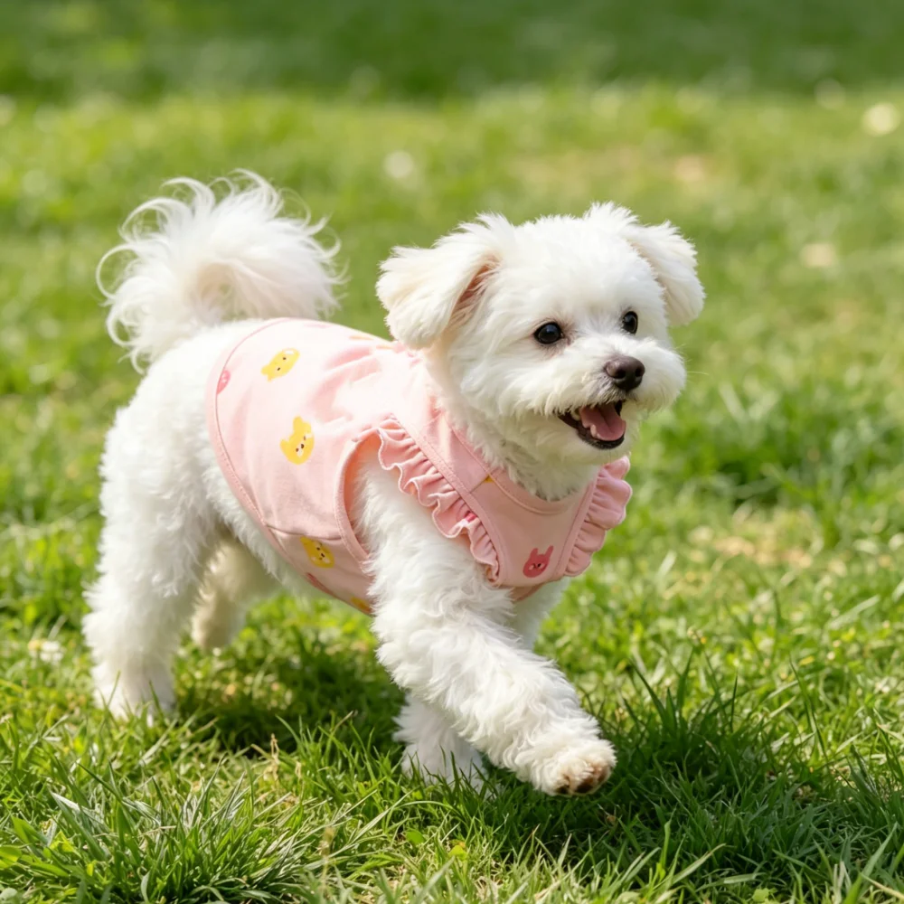 1 Stück Niedliches Frühlings- und Sommer-Tanktop für Katzen und Hunde, Weiche Atmungsaktive Kätzchen-Kleidung, Lässige Pullover für Kleine und Mittelgroße Hunde – Detail 2